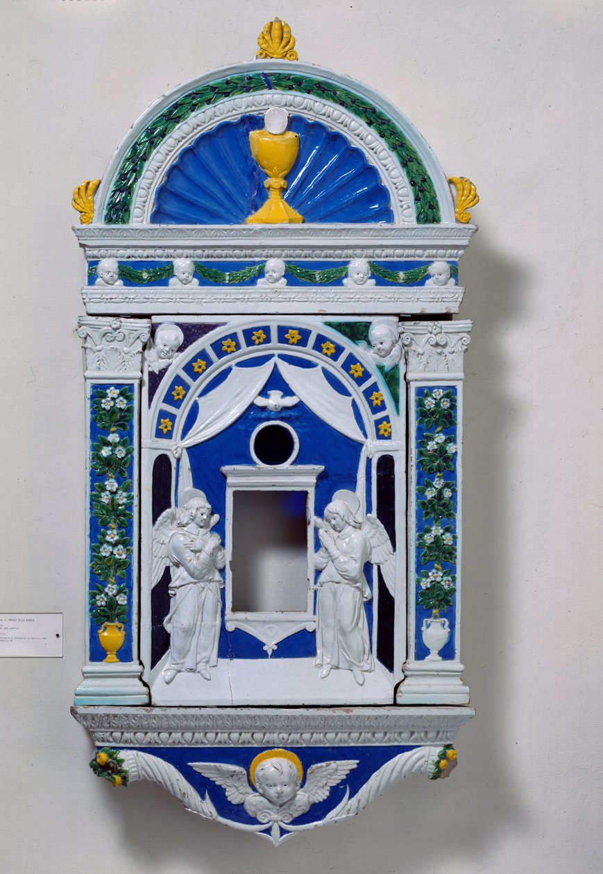 Lasitettu terrakottasiborium, n. 1505 (keraaminen) tekijältä Andrea Della Robbia