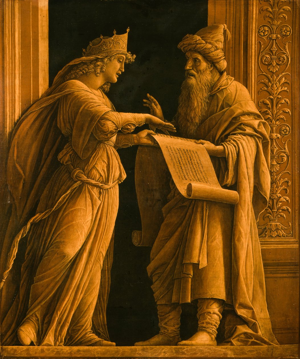 Sibyl ja profeetta tekijältä Andrea Mantegna