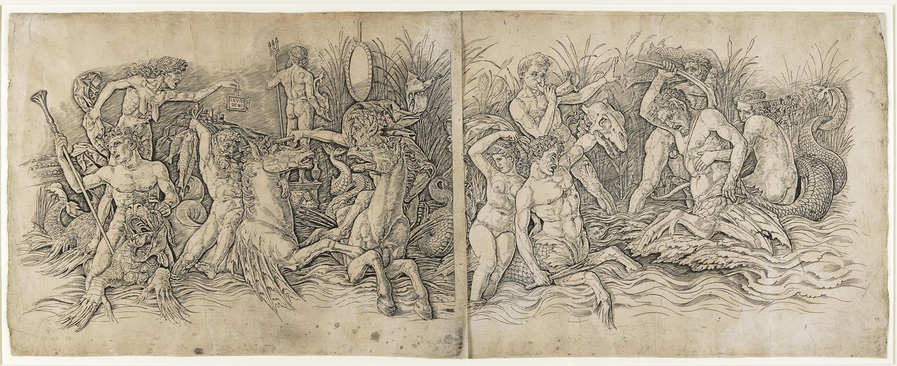 Merijumalien taistelu, 1470-luku tekijältä Andrea Mantegna