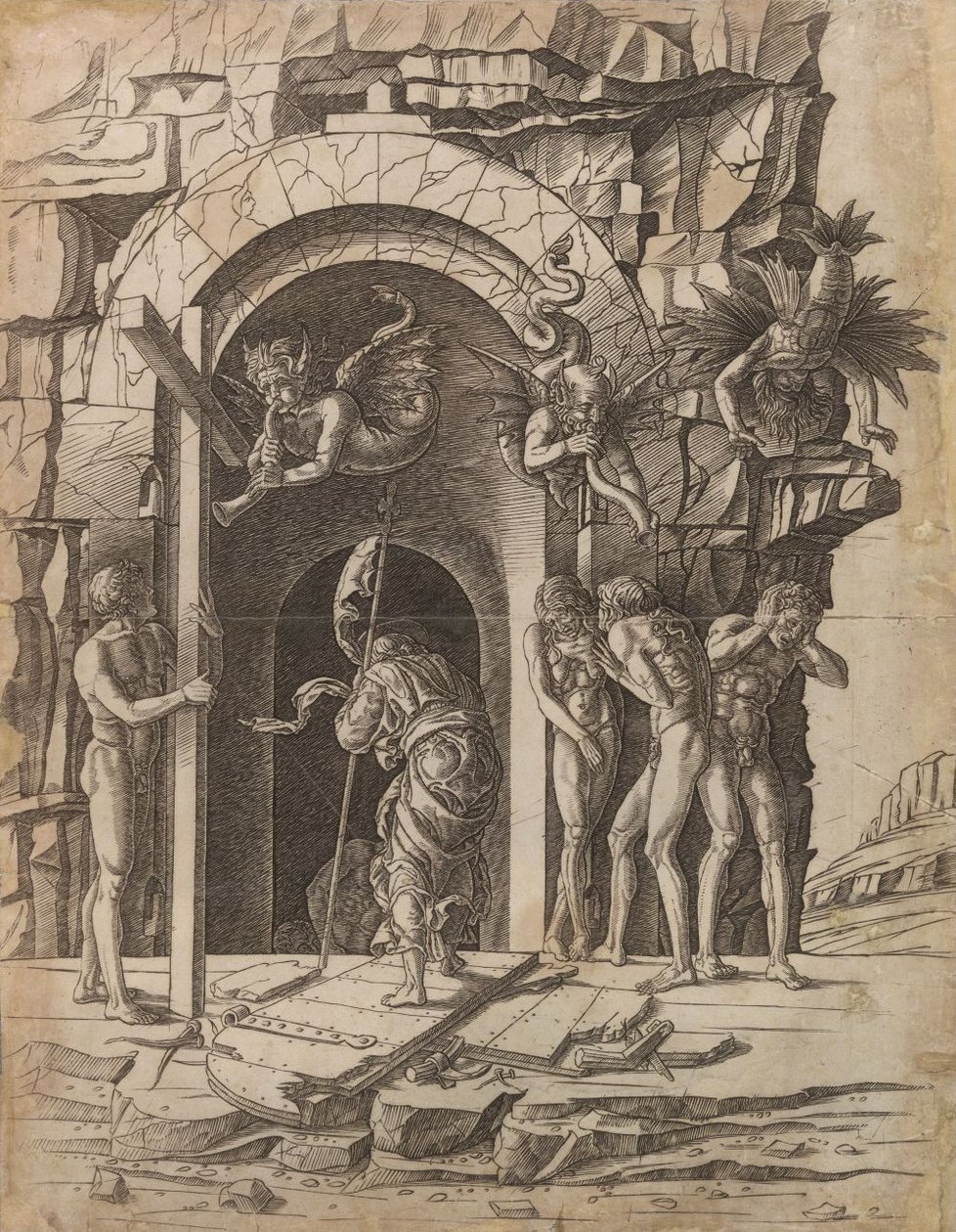 Kristuksen laskeutuminen Limboon tekijältä Andrea Mantegna
