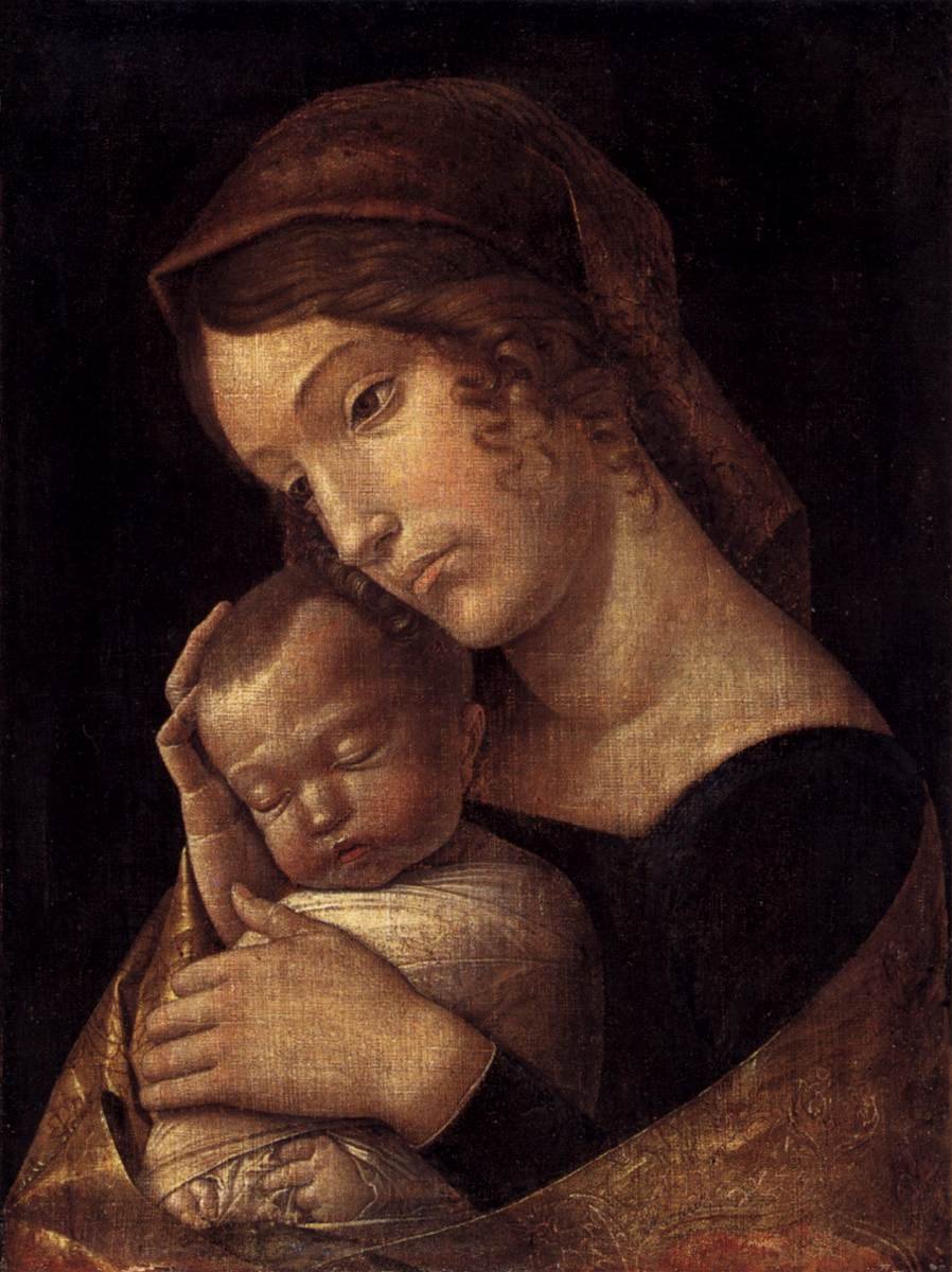 Madonna nukkuvan lapsen kanssa tekijältä Andrea Mantegna