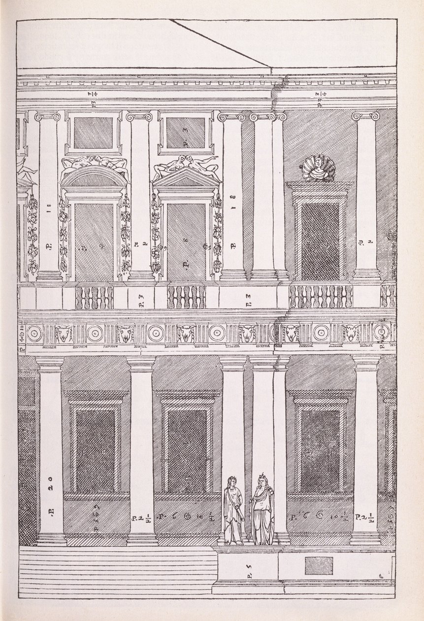 Villa Chiericati, Vicenza, kuva Palladion kirjoittamasta "I Quattro Libri dell
