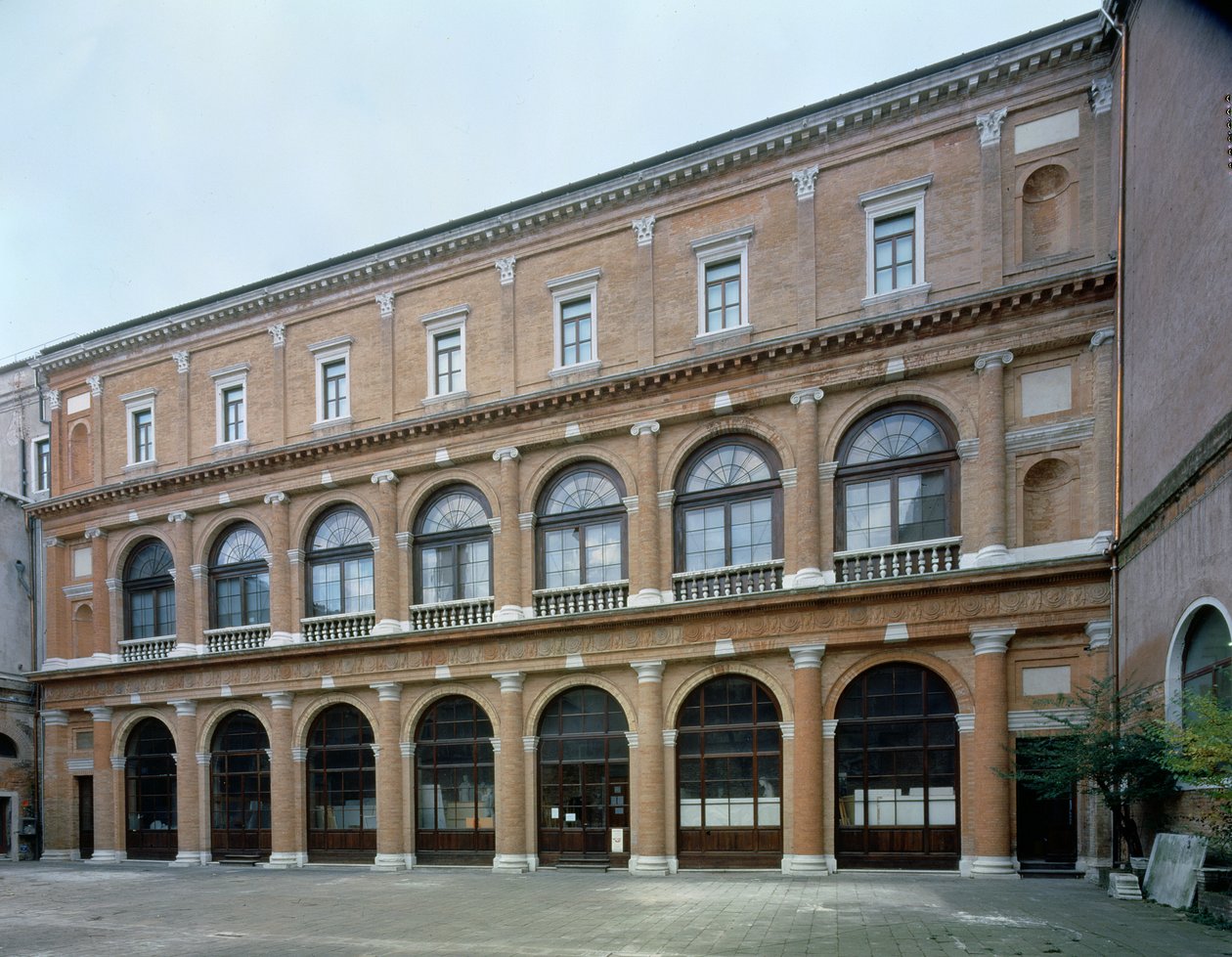 Luostarin jäljellä oleva siipi, nykyinen Kuvataideakatemia, rakennettu 1552. tekijältä Andrea Palladio