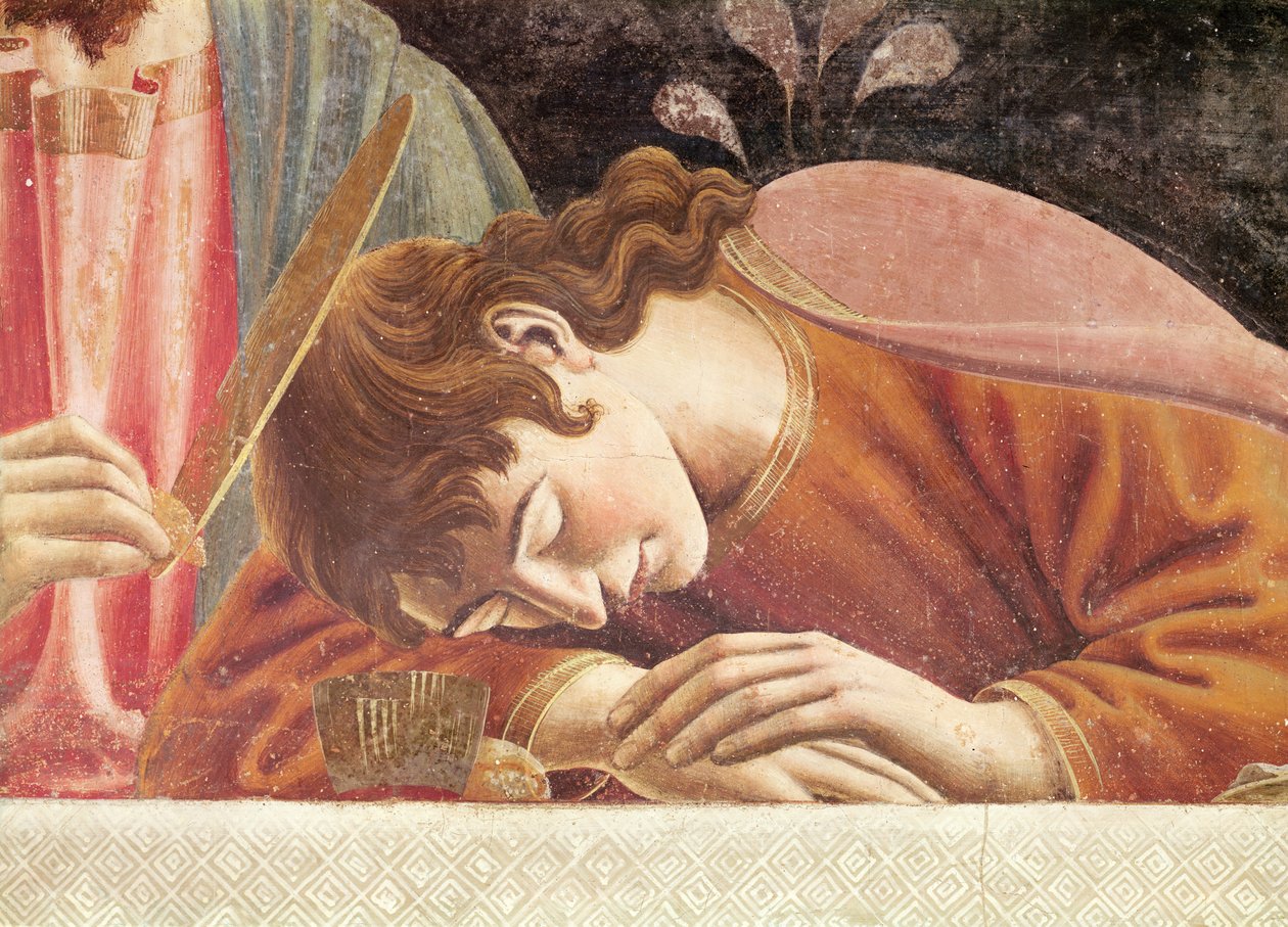 Viimeinen ehtoollinen, yksityiskohta Saint Johnista, 1447 (yksityiskohta 85172) tekijältä Andrea del Castagno