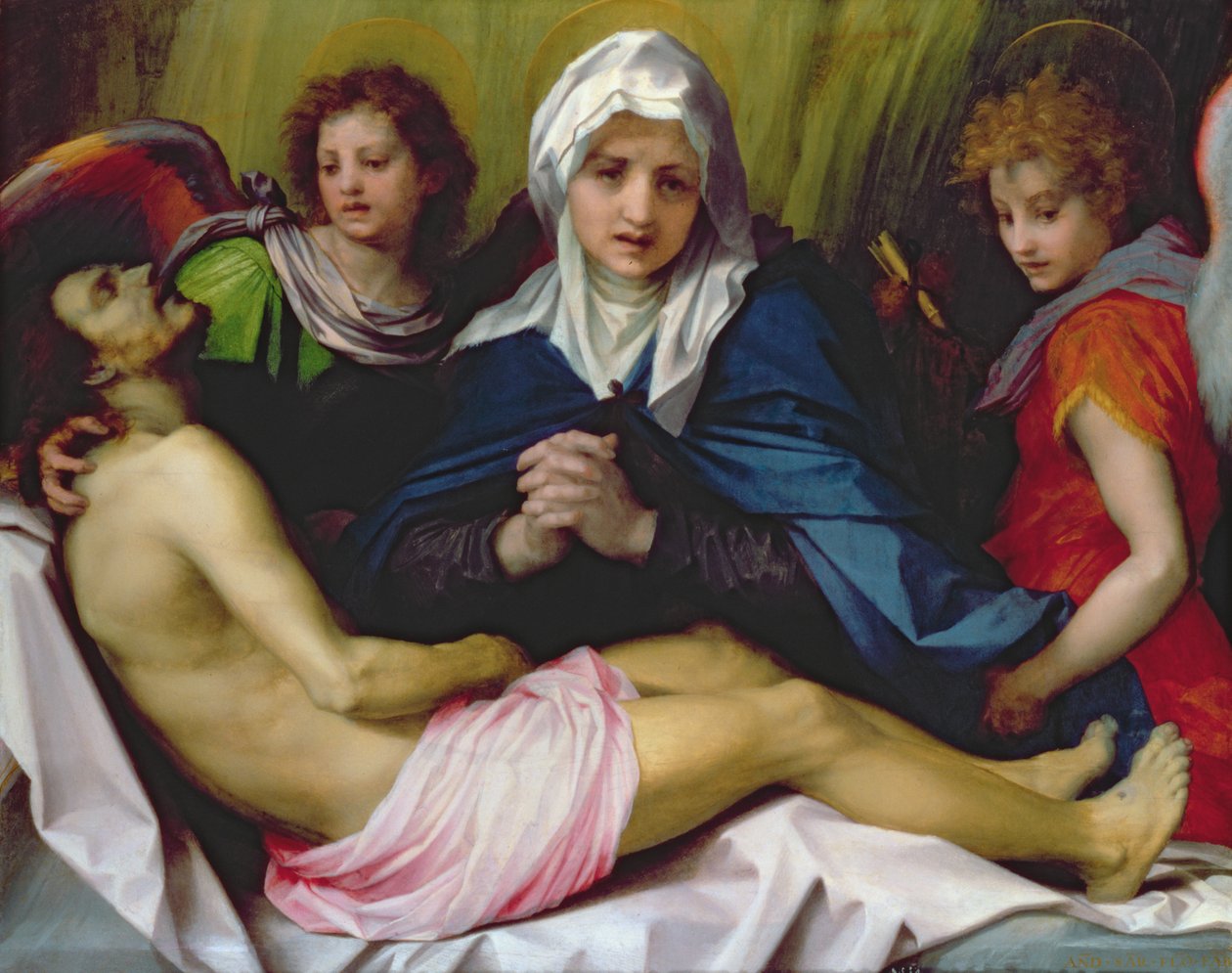Kristuksen valitus, n. 1519-20 (paneeli) tekijältä Andrea del Sarto