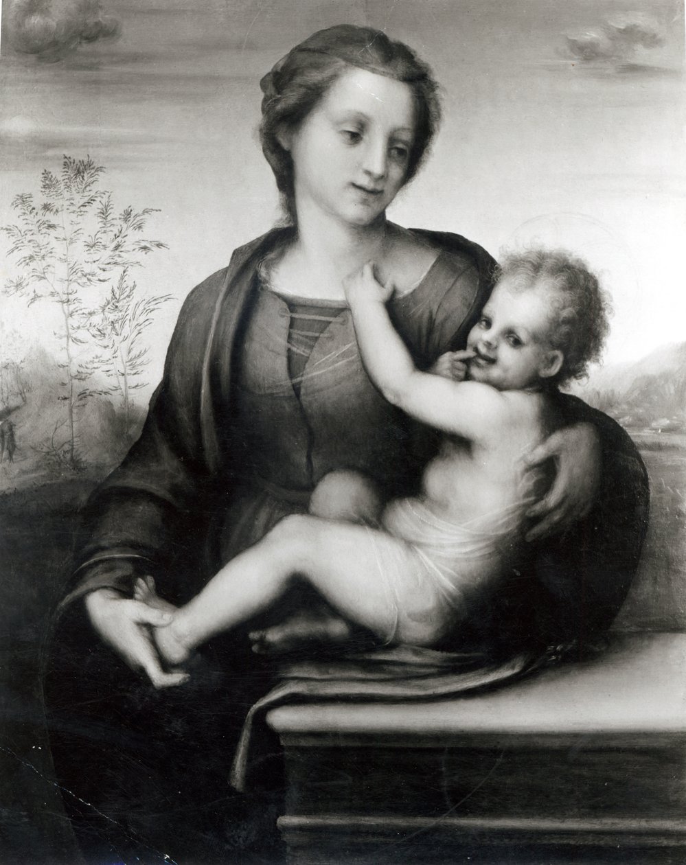 Madonna ja lapsi (paneeli) tekijältä Andrea del Sarto