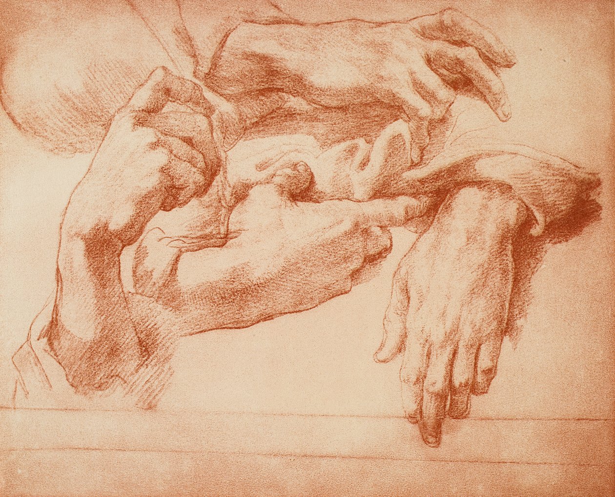 Käsien tutkimus tekijältä Andrea del Sarto