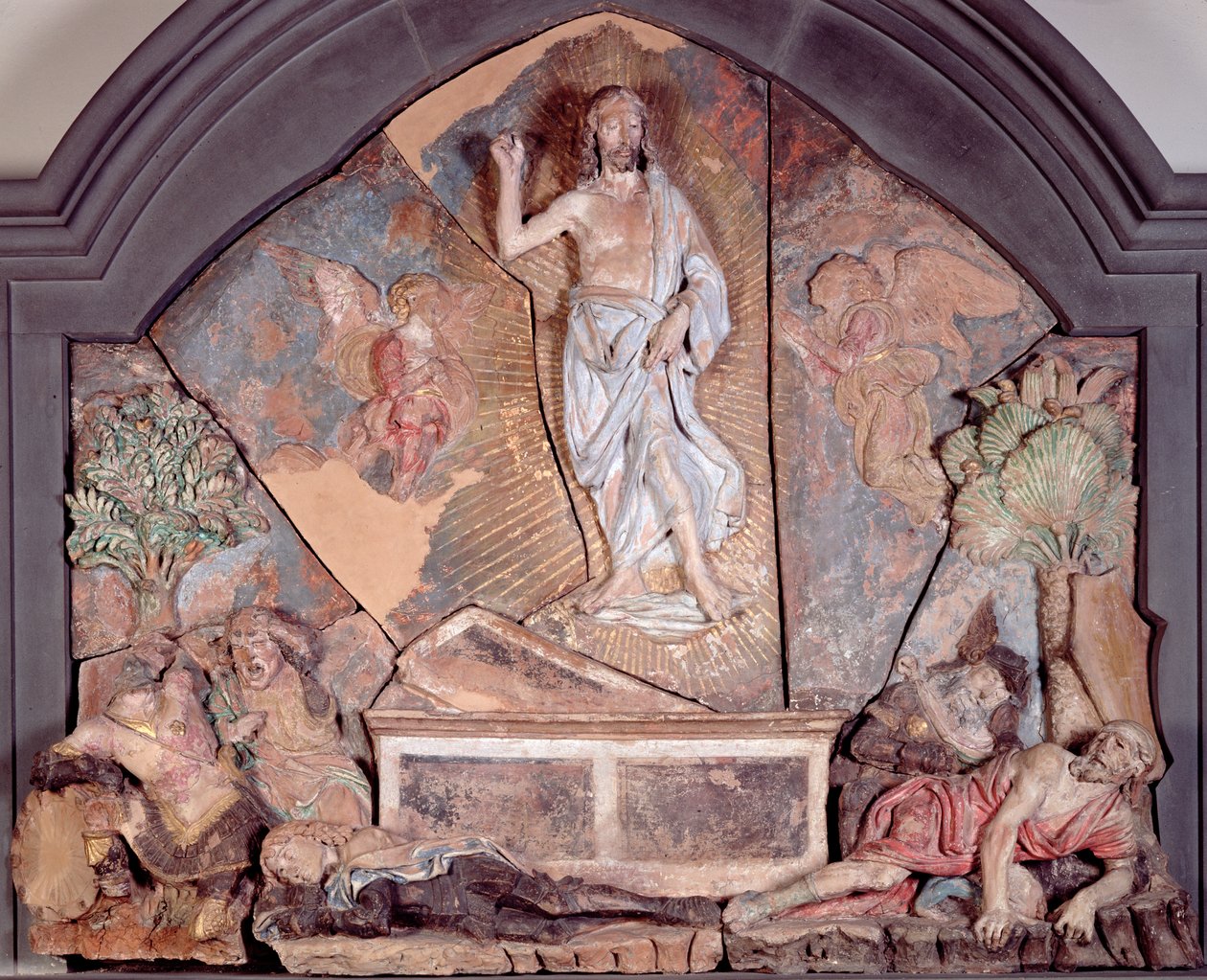Careggi Resurrection (monivärinen terrakotta) tekijältä Andrea del Verrocchio