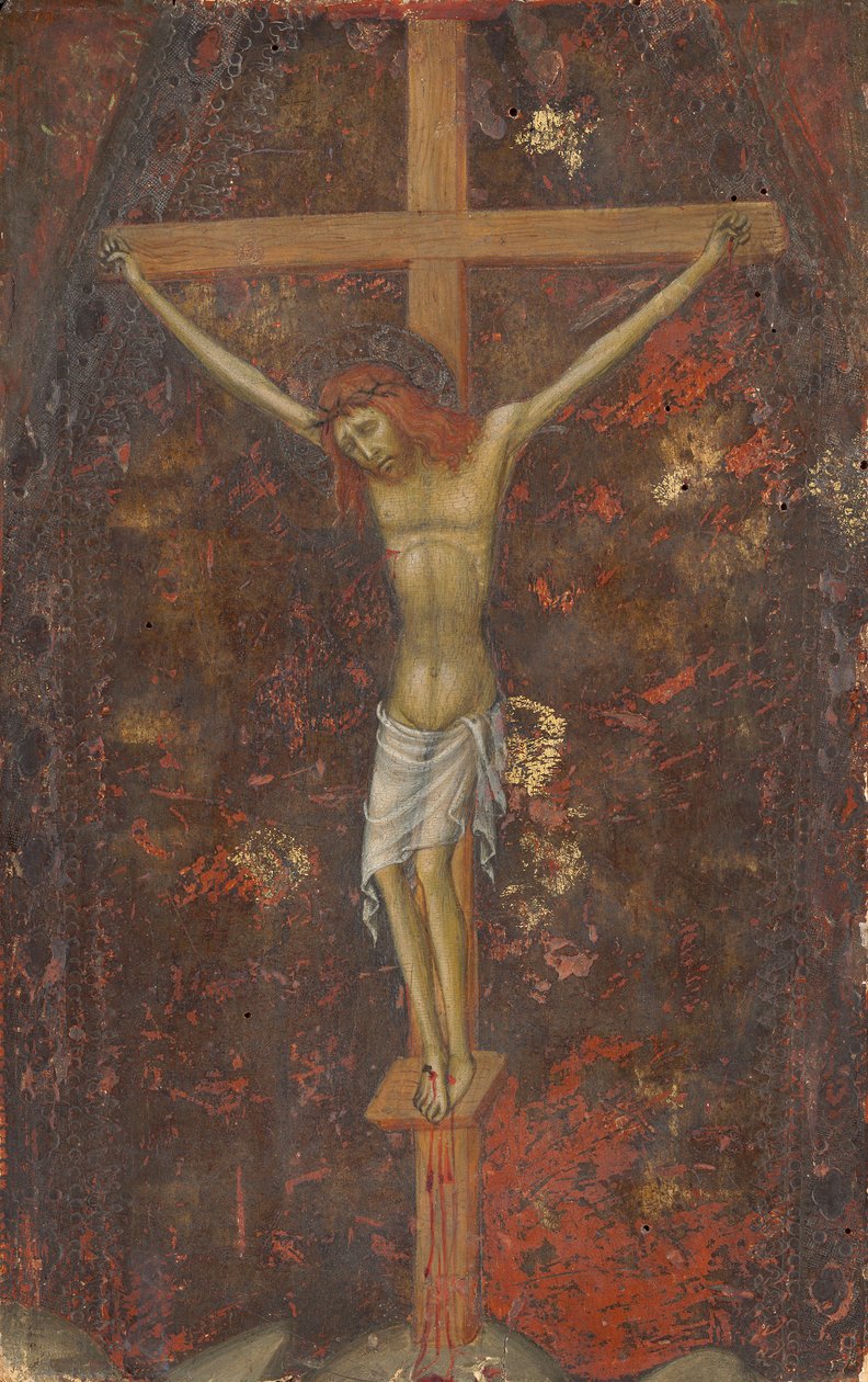The Crucifixion (käänteinen), n. 1415 (tempera paneelissa) tekijältä Andrea di Bartolo