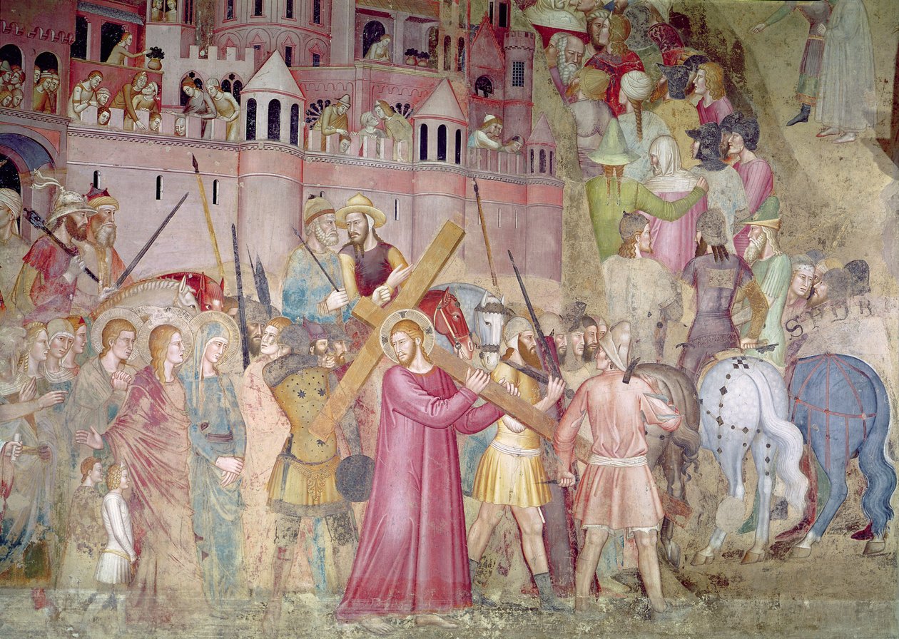 Golgatan tie, Espanjalaisesta kappelista, noin 1365. tekijältä Andrea di Bonaiuto