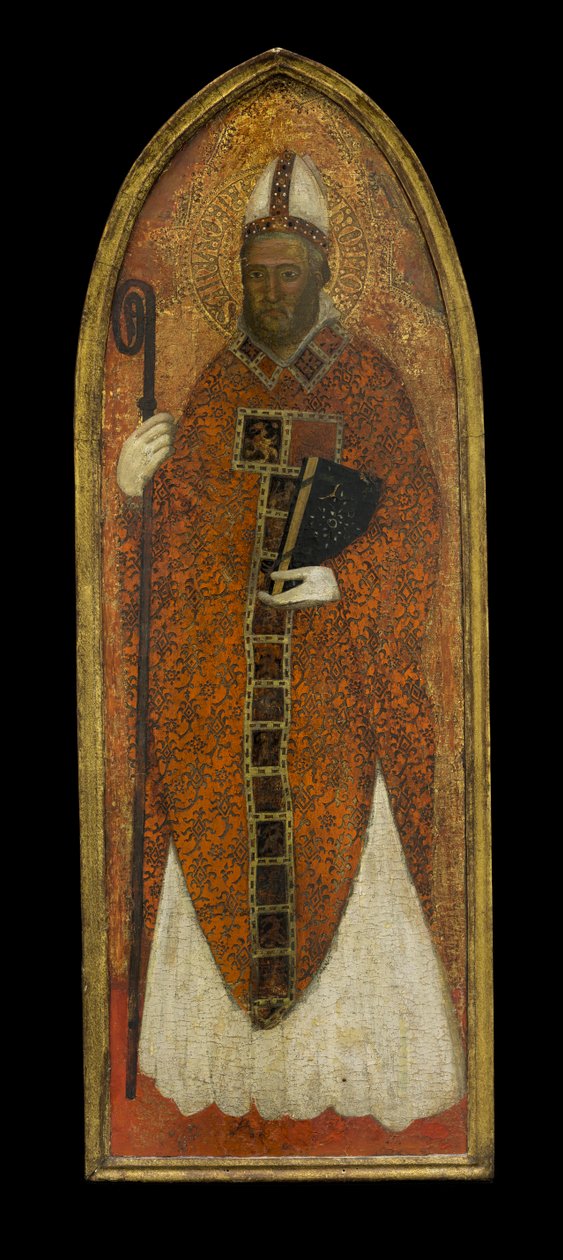 Pyhä Nikolaus Barilainen, n. 1365 (tempera & kultalehti puussa) tekijältä Andrea di Bonaiuto fl.1343 77 Andrea di Bonaiuto fl.1343 77
