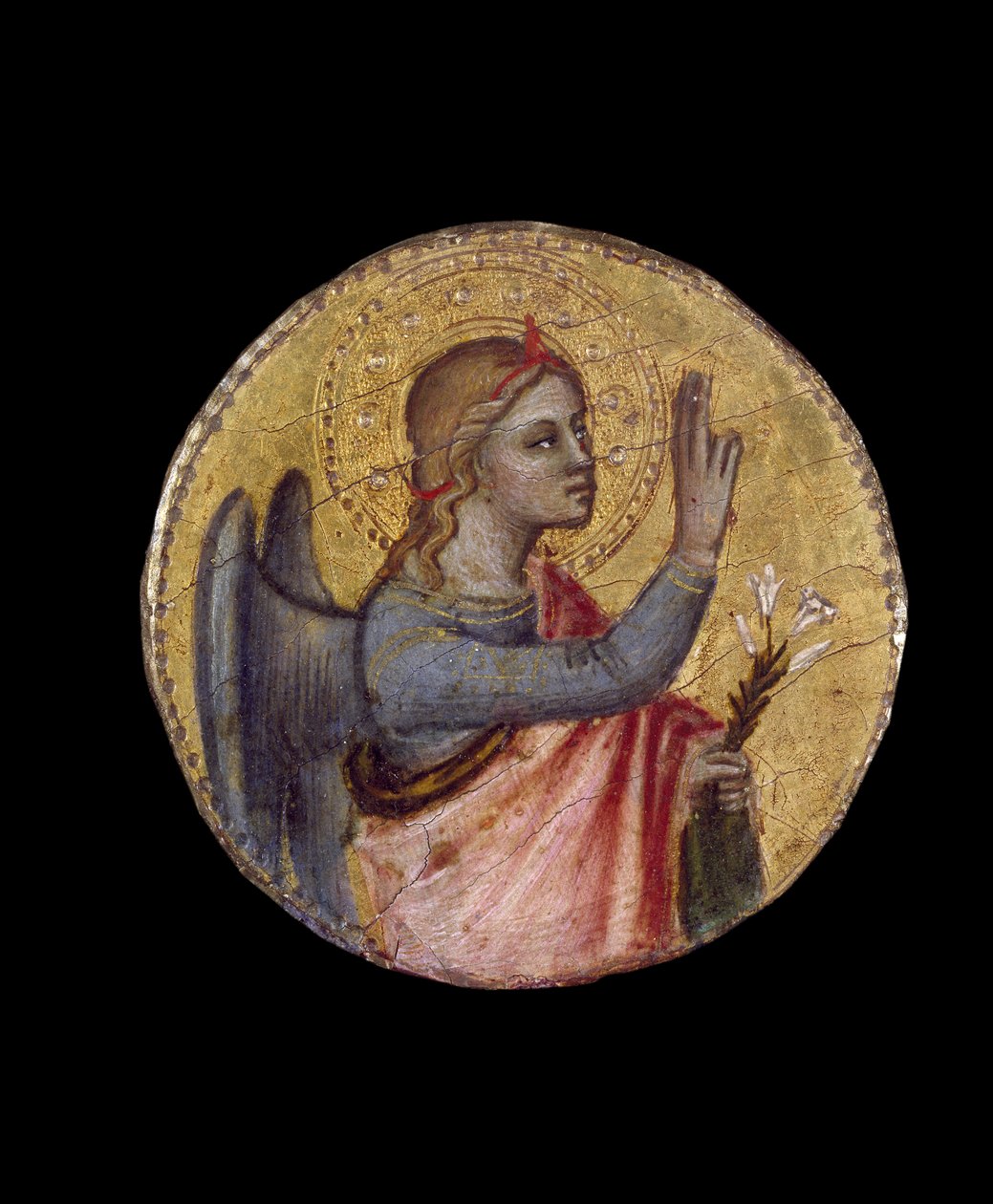 Enkeli Annunciant, 1300-luku (tempera paneelissa) tekijältä Andrea di Cione Orcagna