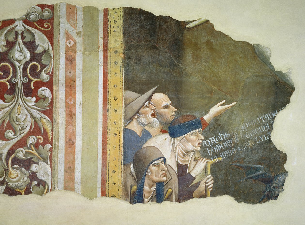 Kuoleman voitto, kerjäläisiä kuvaava fragmentti, 1348 tekijältä Andrea di Cione Orcagna
