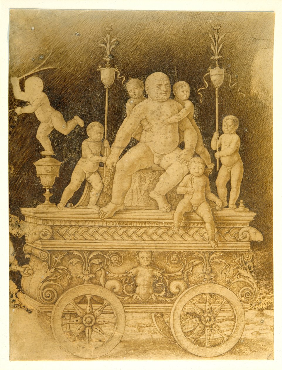 Silenuksen voitto, 1500-luvun alku (kynä ja muste vellum-kalvolla) tekijältä Andrea (follower of) Mantegna