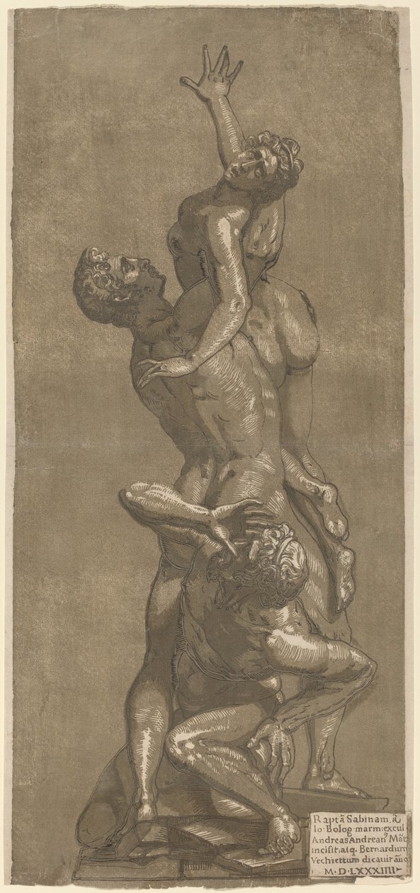 Sabiinin raiskaus, 1584. tekijältä Andrea Andreani