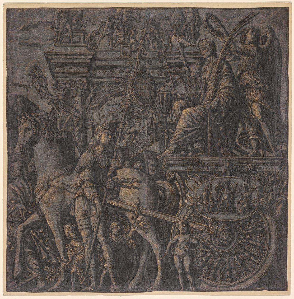 Julius Caesarin voitto: Caesar Triumphant, 1593-99. tekijältä Andrea Andreani