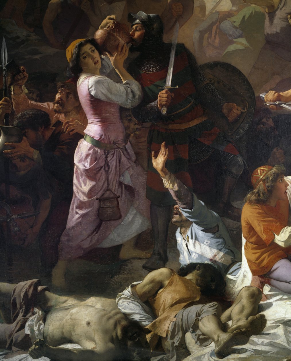 Clash between the citizens of Tortona and the imperial army, detail from The constancy of Tortona or Thirst of Tortona   1123600   fi       finnish Successfully Translated  Original: A soldier blowing on a match, from the Musketeers series, plate 40, in Wa tekijältä Andrea Gastaldi