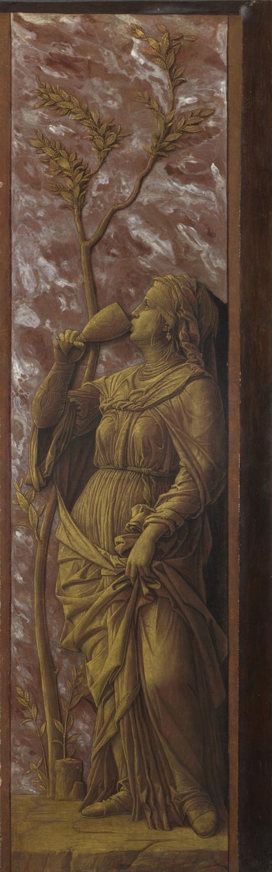 Nainen juo, c. 1500 tekijältä Andrea Mantegna