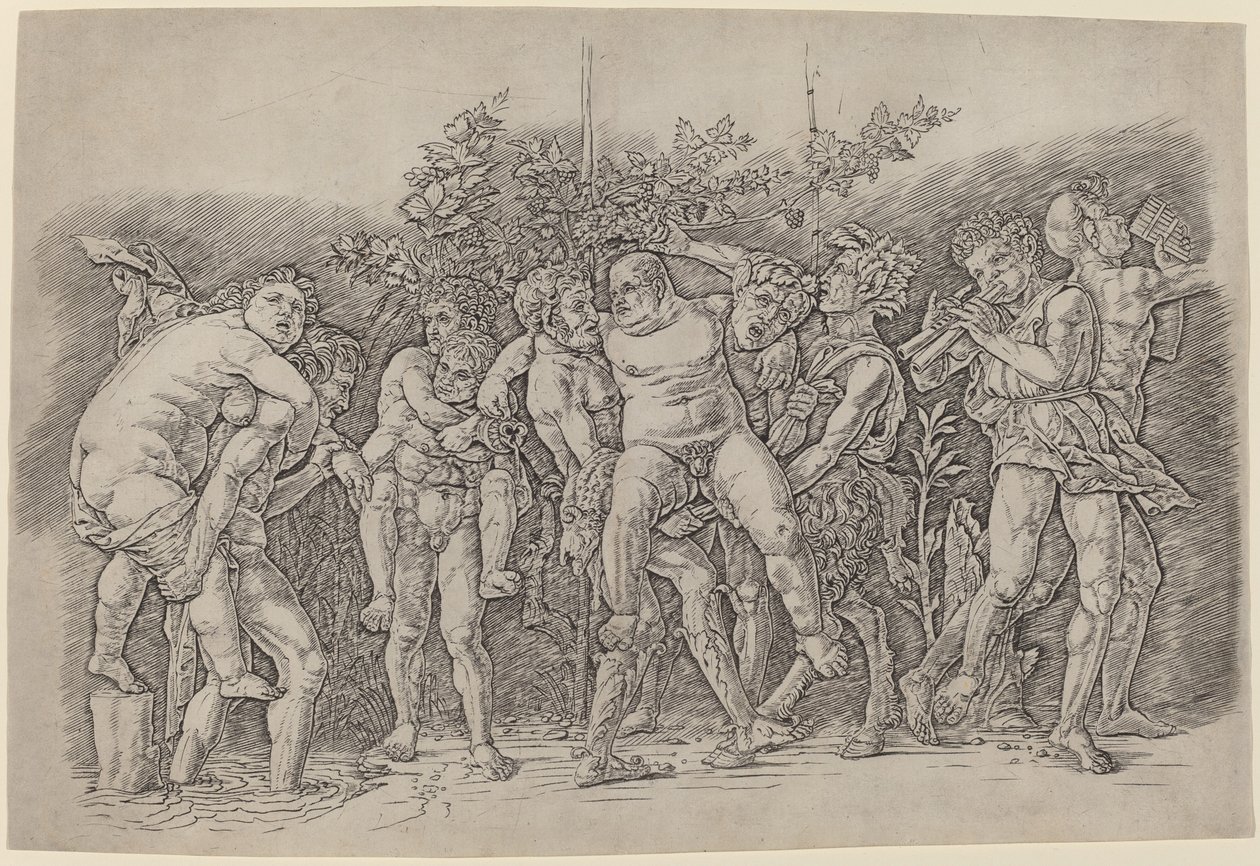 Bacchanal Silenuksen kanssa tekijältä Andrea Mantegna