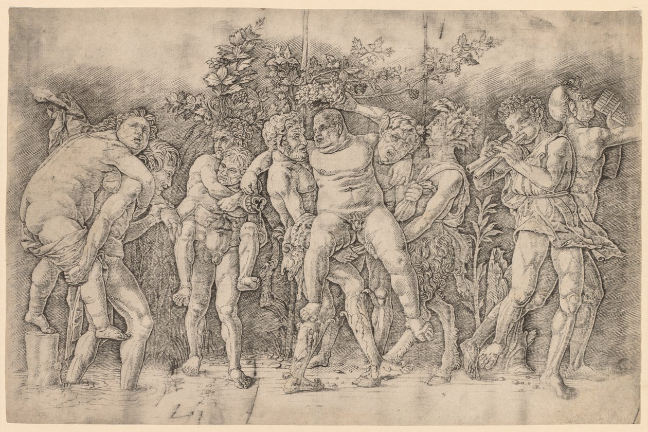 Bacchanal Silenuksen kanssa tekijältä Andrea Mantegna