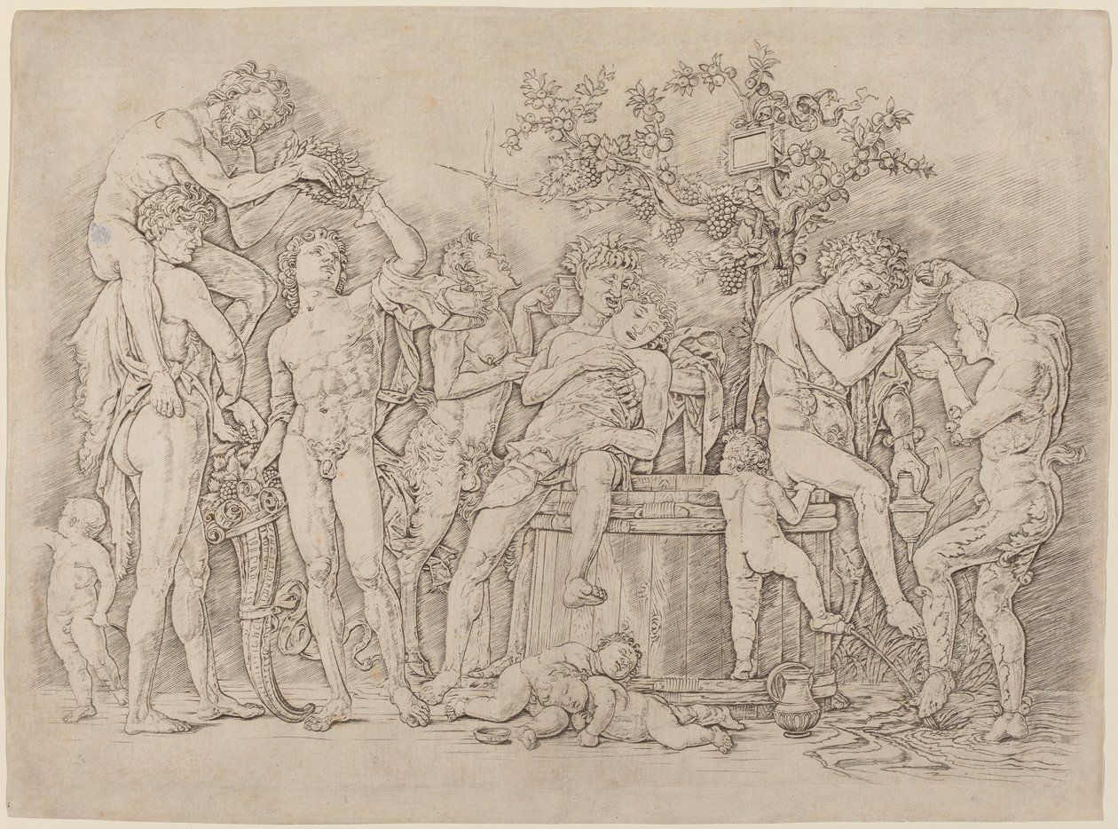 Bacchanal viinialtaalla tekijältä Andrea Mantegna