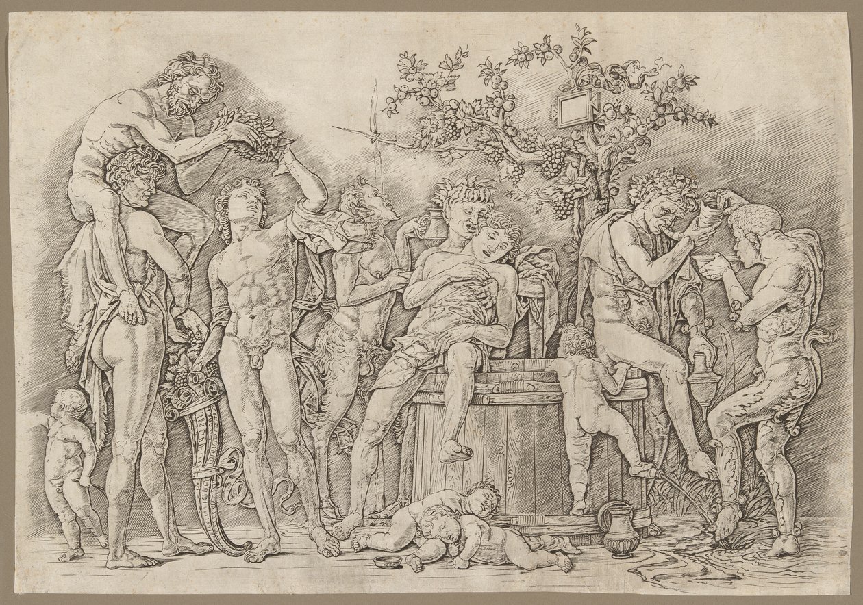 Bacanal amb un vi Vatfinnish tekijältä Andrea Mantegna