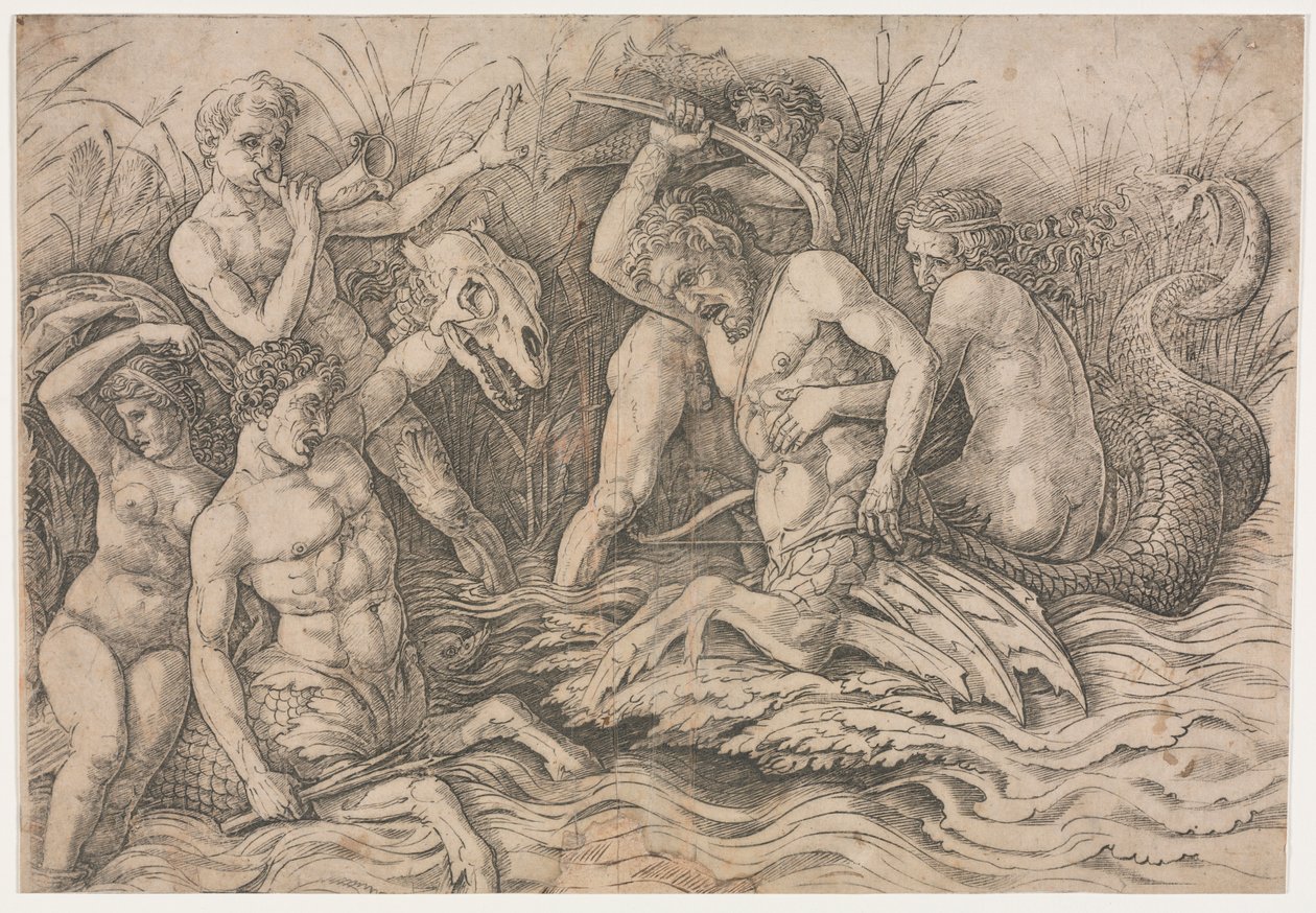 Battle of the Sea Gods - oikea osa tekijältä Andrea Mantegna