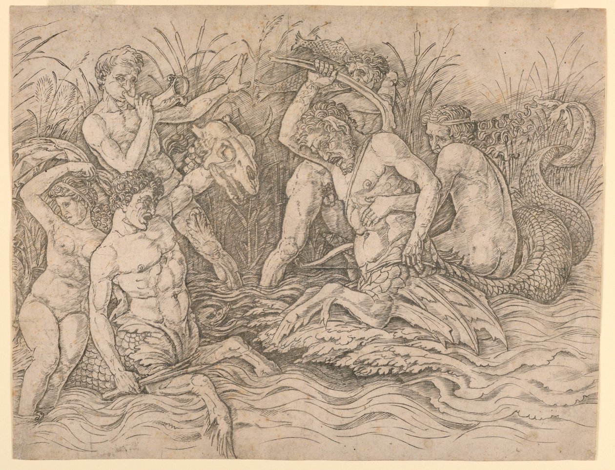 Battle of the Sea Gods, oikea puoli tekijältä Andrea Mantegna
