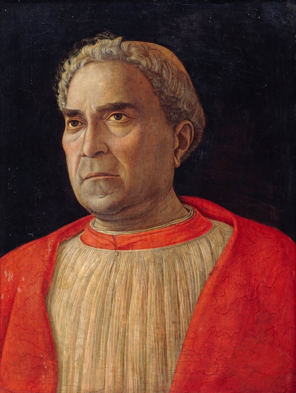 Kardinaali Ludovico Scarampi Mezzarota nimeltään Ludovico Trevisano tekijältä Andrea Mantegna
