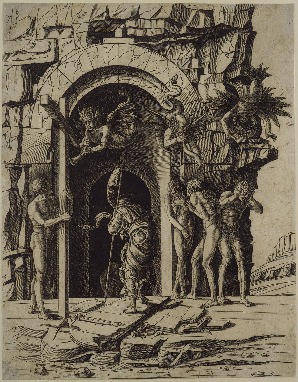 Kristus tuonelassa tekijältä Andrea Mantegna