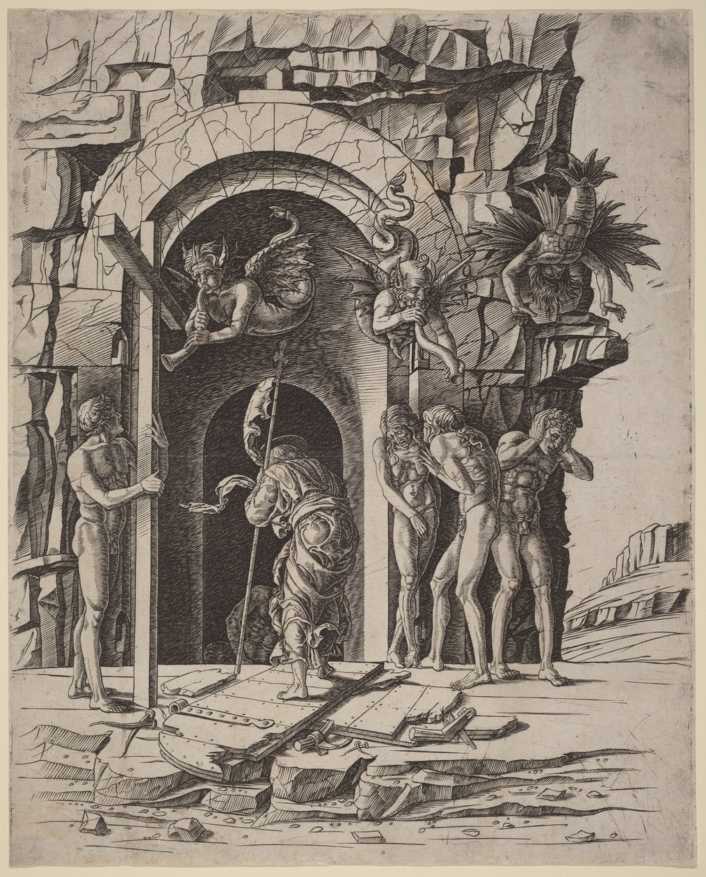Laskeutuminen tuonelaan tekijältä Andrea Mantegna