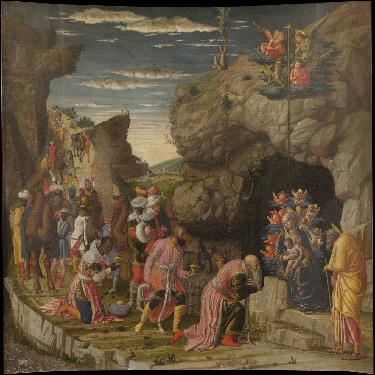 Loppiainen Triptyykki Uffizi Uffizi Tryptichistä, keskuspaneeli, n. 1463-1464 tekijältä Andrea Mantegna