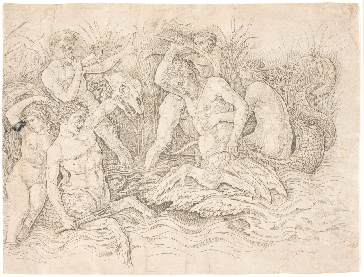 Battle of the Sea Gods, oikea puoli tekijältä Andrea Mantegna