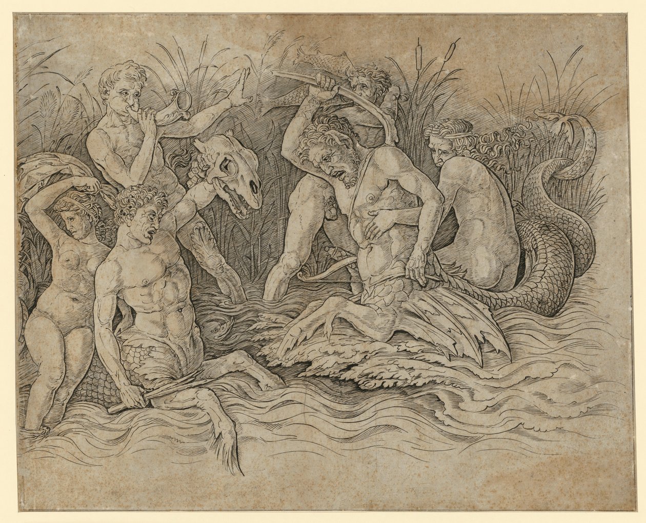 Merijumalten taistelu tekijältä Andrea Mantegna