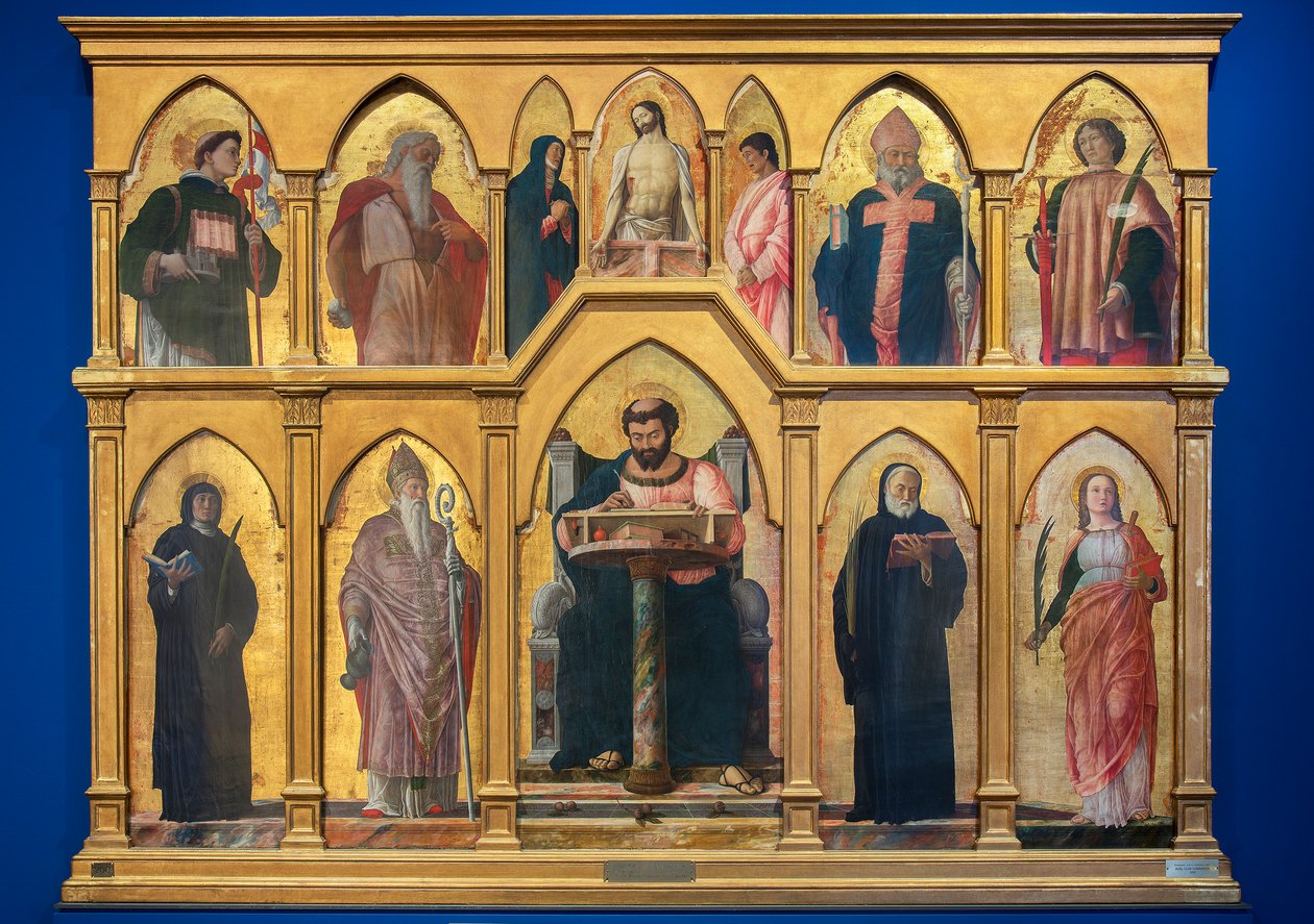 Pyhän Luukkaan polyptyykki, 1453-55 tekijältä Andrea Mantegna