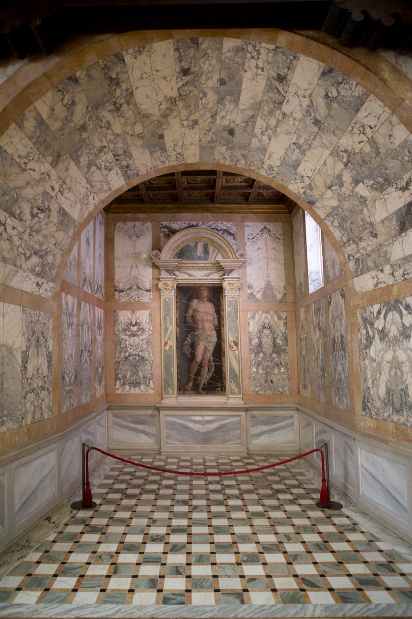 Pyhä Sebastian, noin 1490 tekijältä Andrea Mantegna