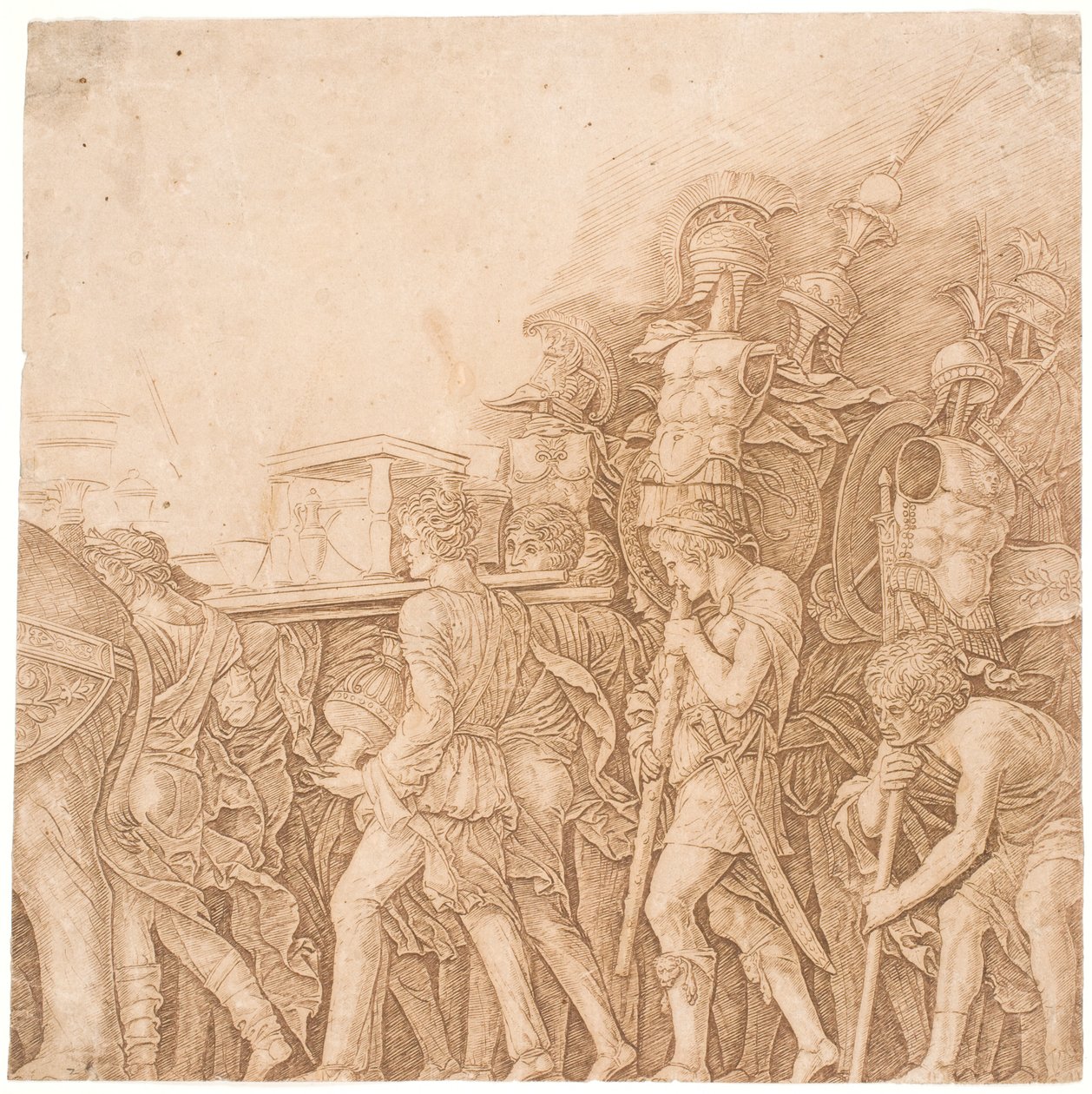Sotilaat kantamassa palkintoja tekijältä Andrea Mantegna