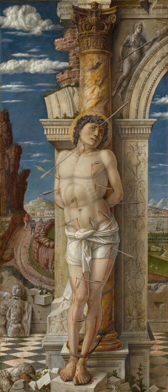 St. Sebastian, n. 1459 (tempera paneelissa) tekijältä Andrea Mantegna