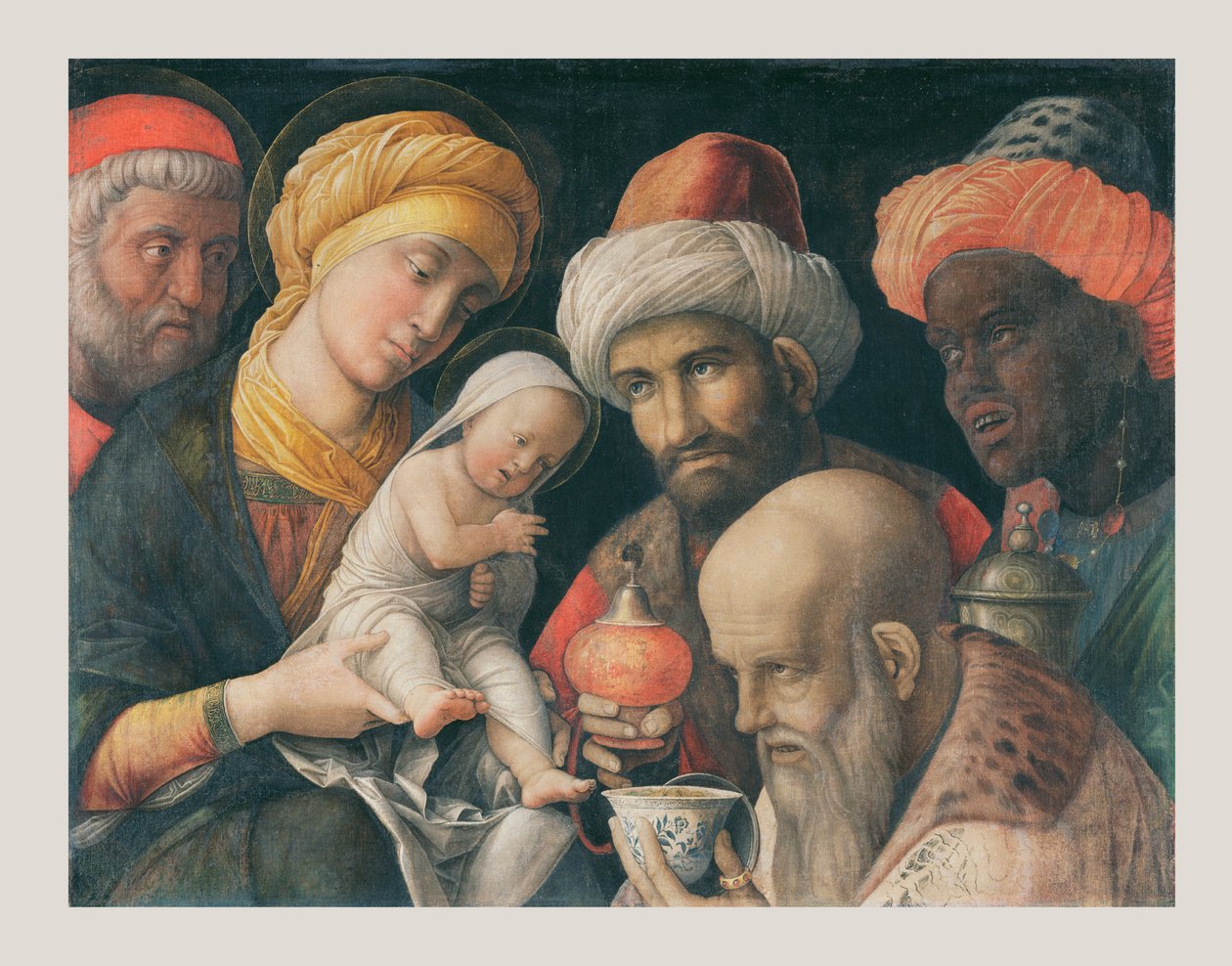 The Adoration of the Magi, n. 1500 tekijältä Andrea Mantegna