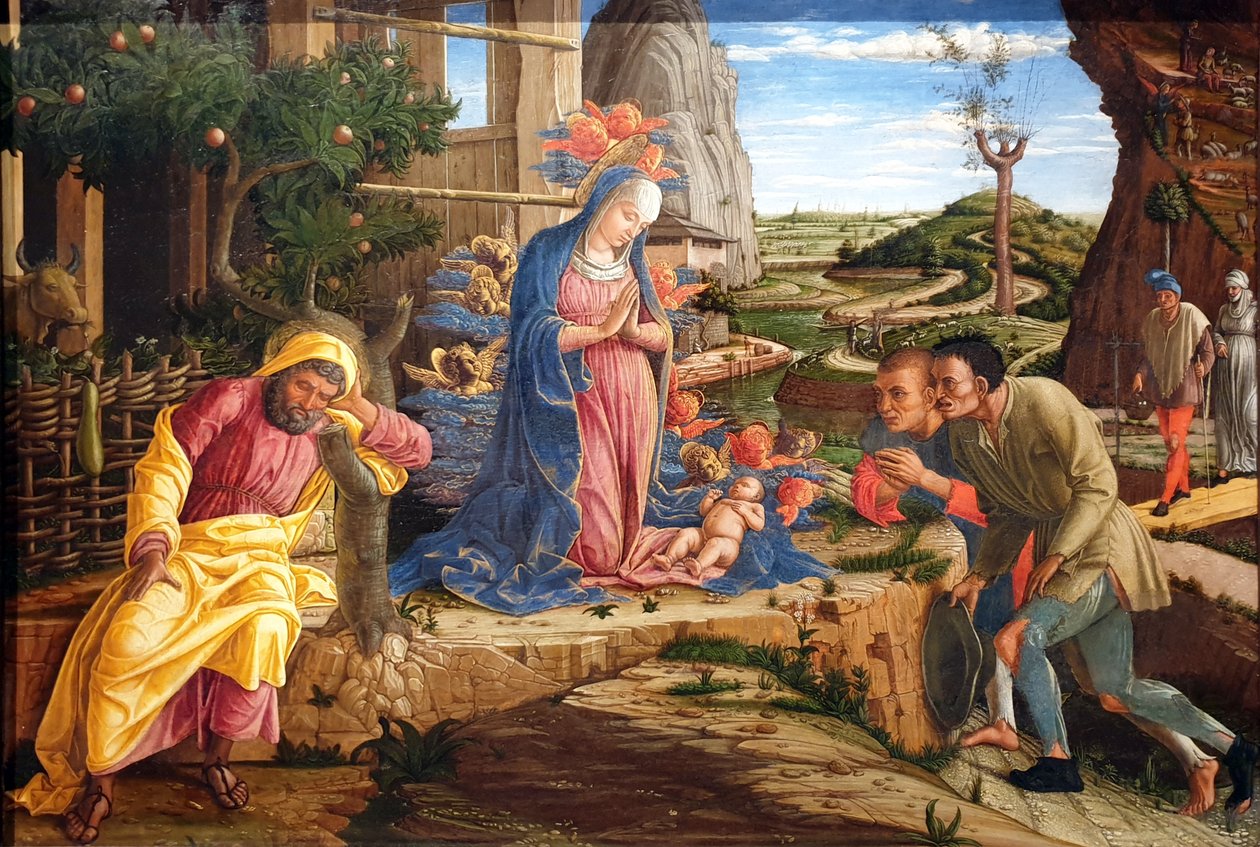 Paimenten palvonta tekijältä Andrea Mantegna