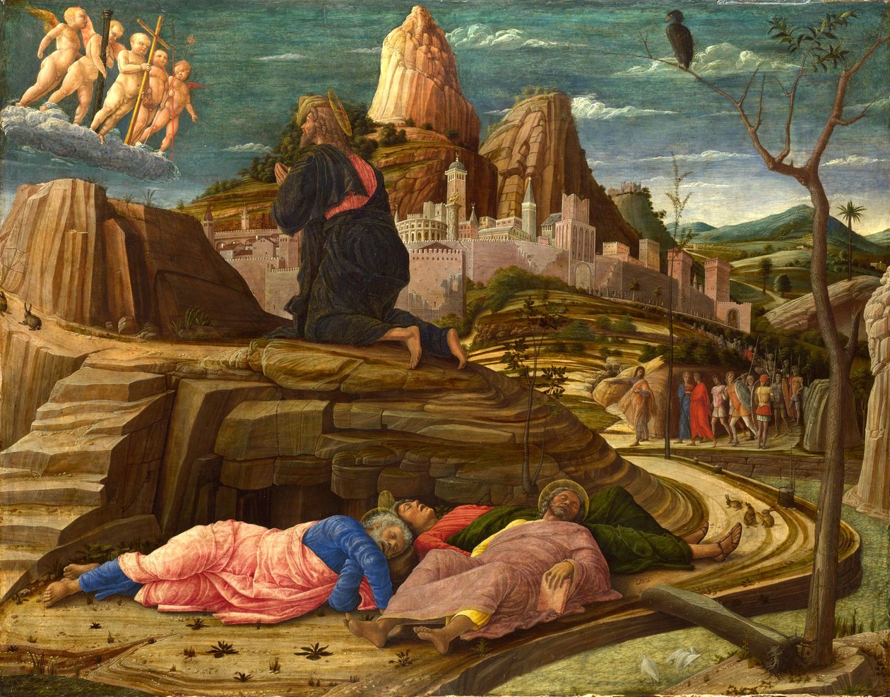 Agonia Getsemanen puutarhassa tekijältä Andrea Mantegna