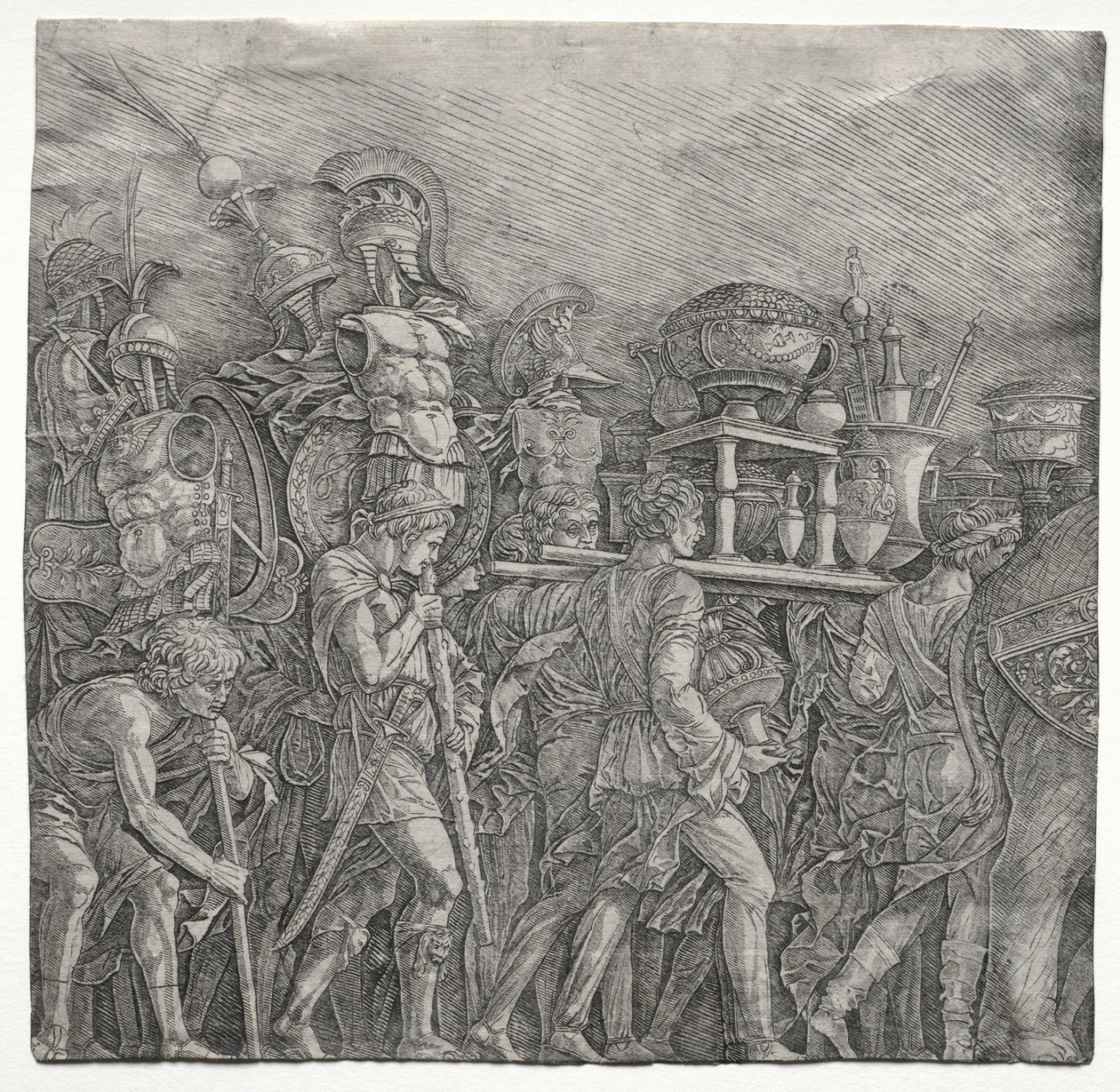 Caesarin voitot: The Corselet Bearers, n. 1495. tekijältä Andrea Mantegna