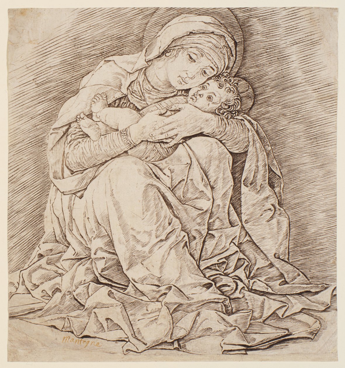 Neitsyt Maria ja lapsi tekijältä Andrea Mantegna