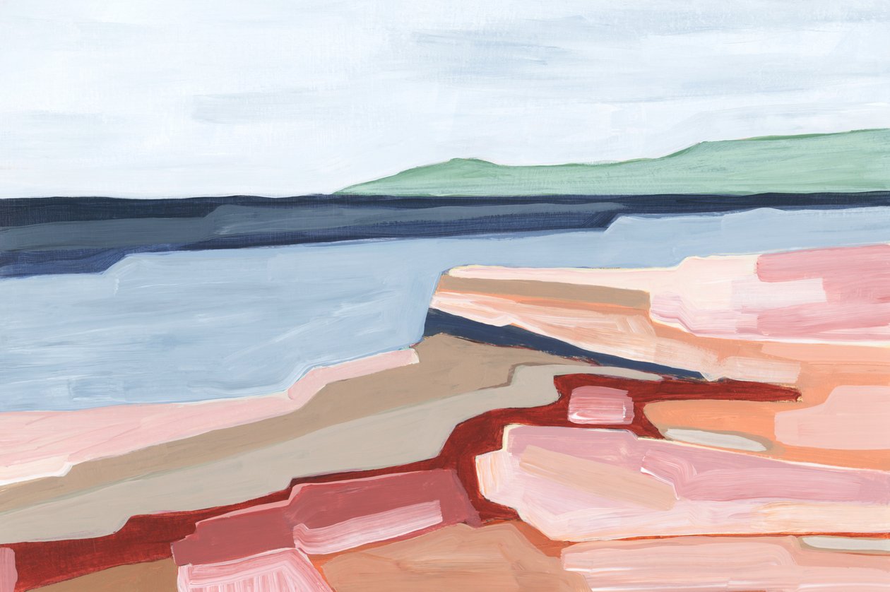 Layers of land, 2023 (akryyli paperille) tekijältä Andrea Mejia