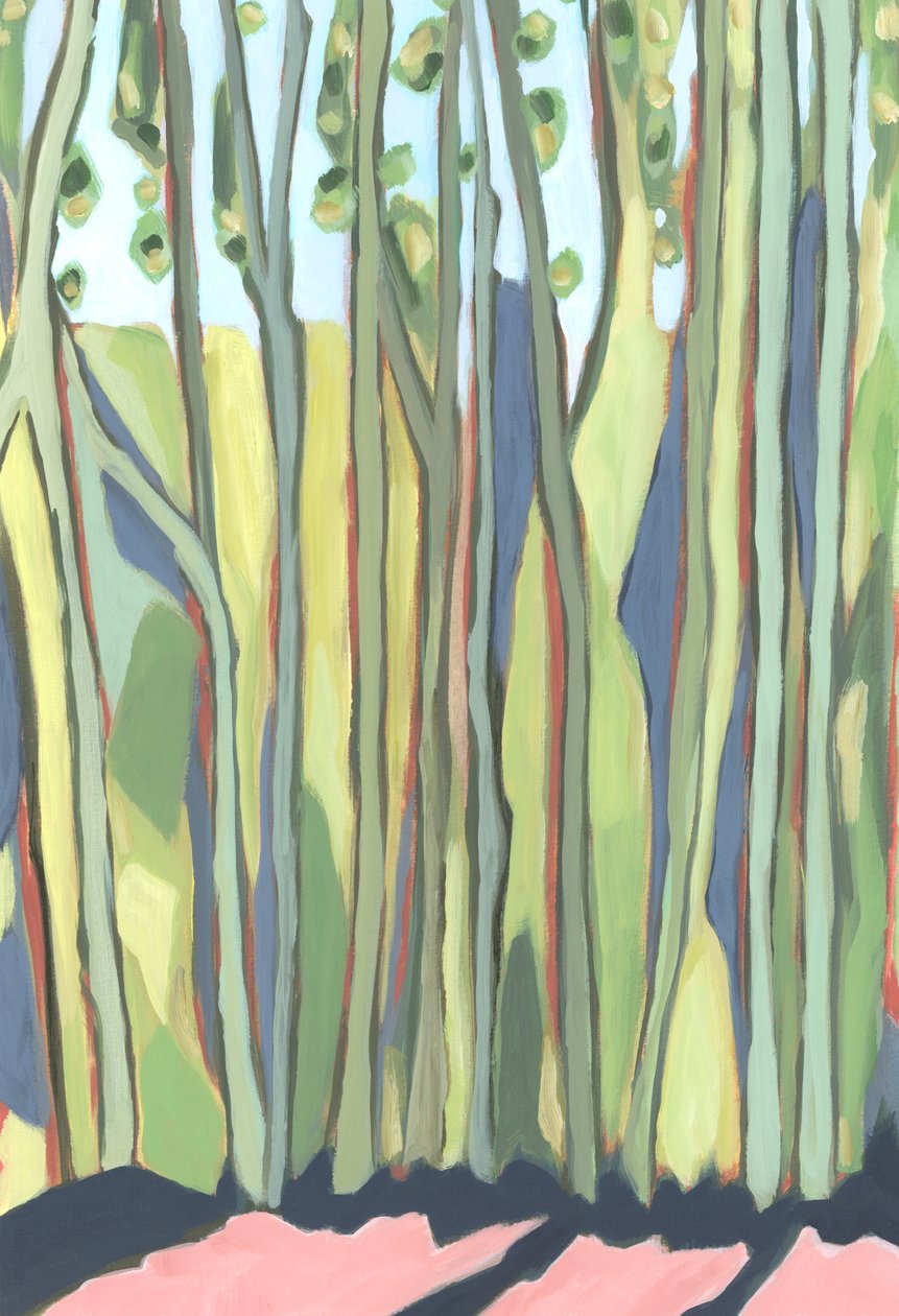 Aamu metsässä, 2024 (akryyli paperille) tekijältä Andrea Mejia