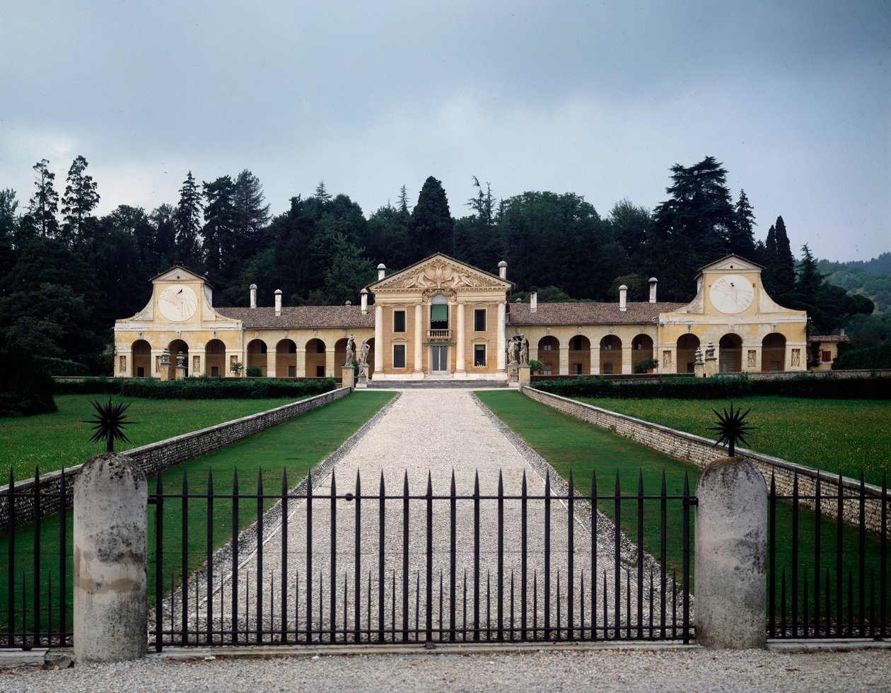 Näkymä huvilalle Barbaro tai Volpi tekijältä Andrea Palladio
