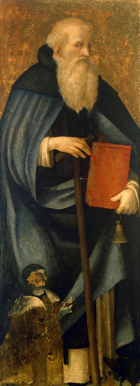 Saint Anthony Abbot tai Anthony Great ja asiakas Francesco Caracciolo tekijältä Andrea Sabatini