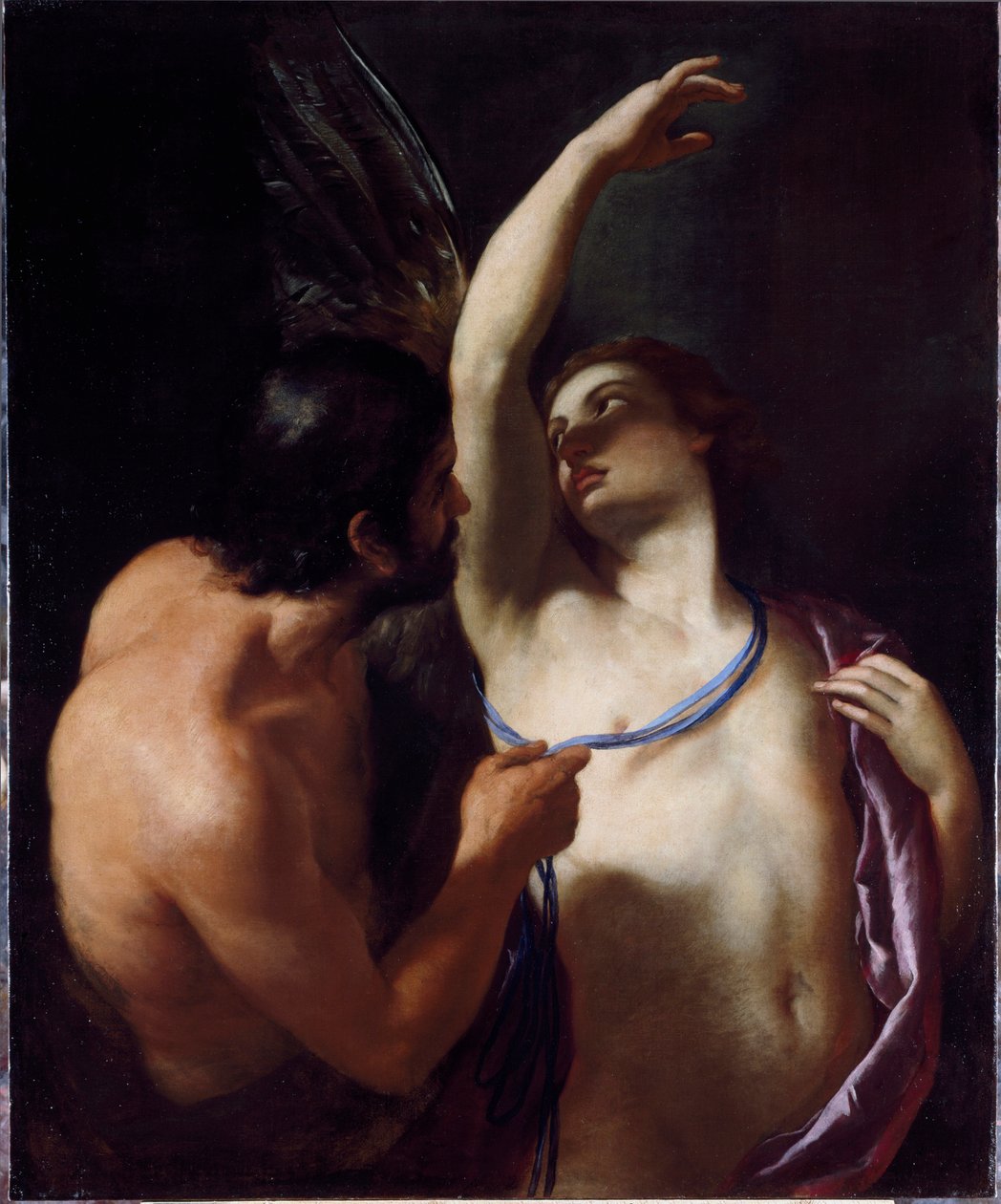 Icarus ja Dedale (Icarus ja Daedalus) Andrea Sacchin (1599-1661) maalaus 1600-luvun alussa Genes, Musei di Strada Nuova (ex Palazzo Rosso) tekijältä Andrea Sacchi