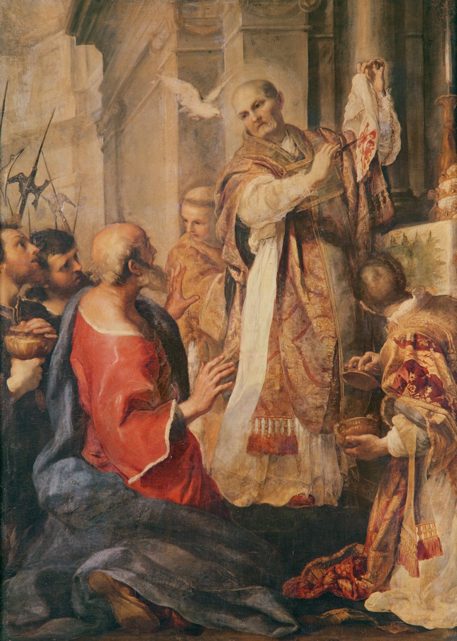 Pyhä Gregorius Suuri (n. 540–604) tekijältä Andrea Sacchi