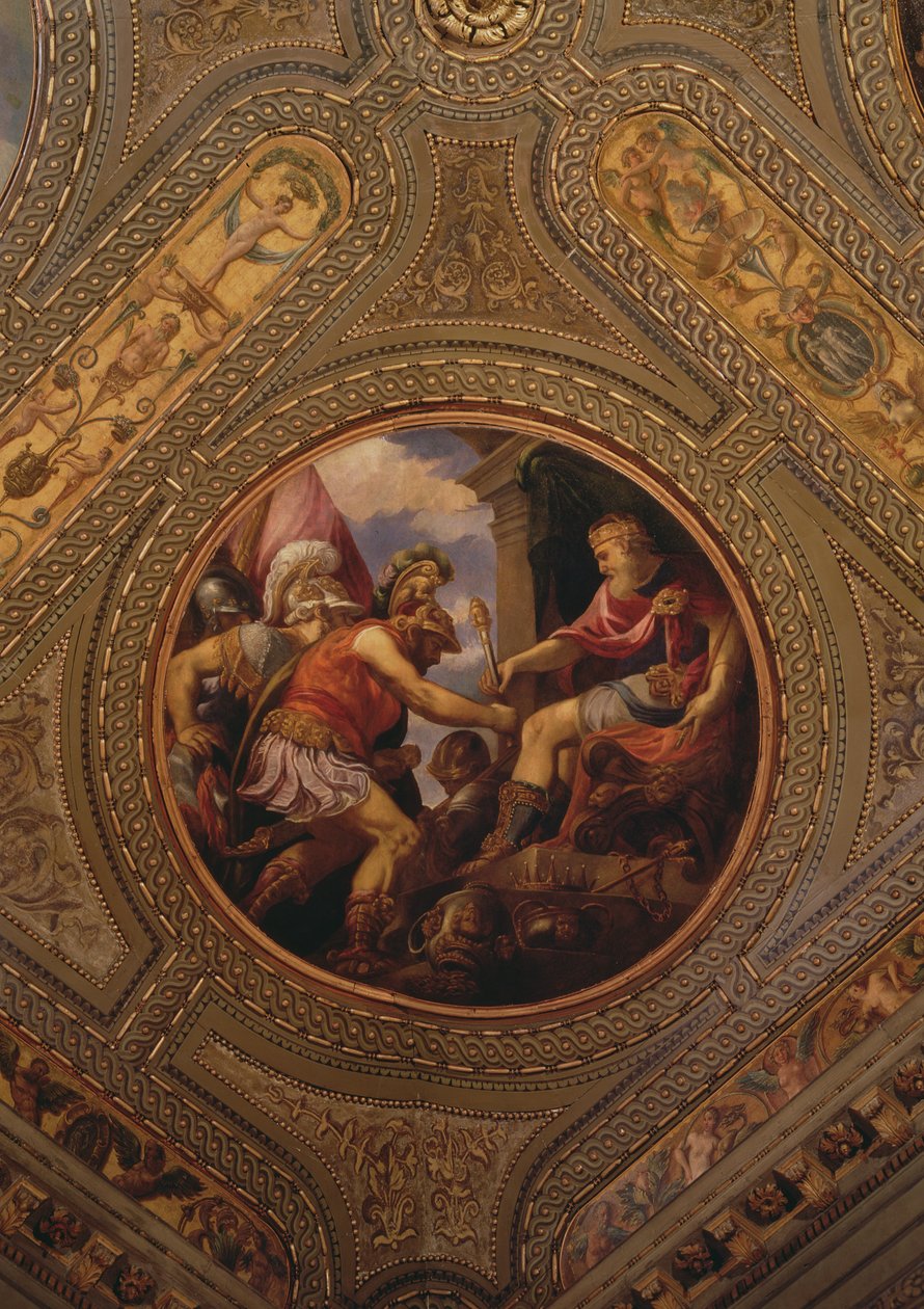 Imperiumin allegoria, kirjaston katosta, 1556 tekijältä Andrea Schiavone